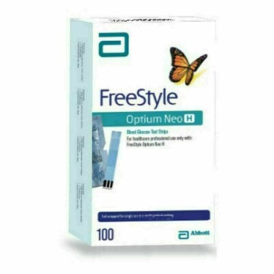 2x100 Abbott FreeStyle Optium Neo H Blood Sugar Test Strips New Stock Fast Ship