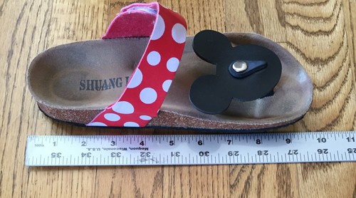 Mickey Mouse Shuang Long Cork Sandals Disney Flip Flops Summer Size 6.5 ? Minnie - Picture 9 of 9