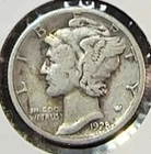 1928-S Mercury Dime Nice Original XF CHRC