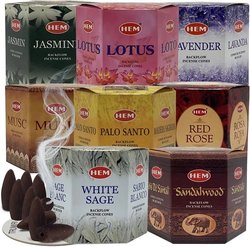 HEM Backflow incense cones bulk sale 40-320 pcs long burn time - huge selection