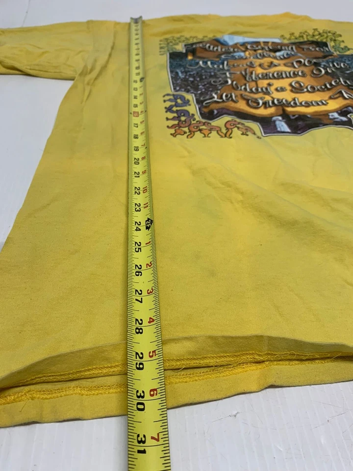 Vintage Unique T-Shirt Yellow Black History XXXL Men's A97 - Image 3 of 4