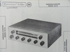 Original Sams Photofact Manual HARMAN-KARDON TA-12 414 