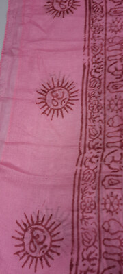 RAM NAM Halstuch Stola Kopftuch Benares Lunghi Dhoti Pareo PINK - ROSA  90x190cm