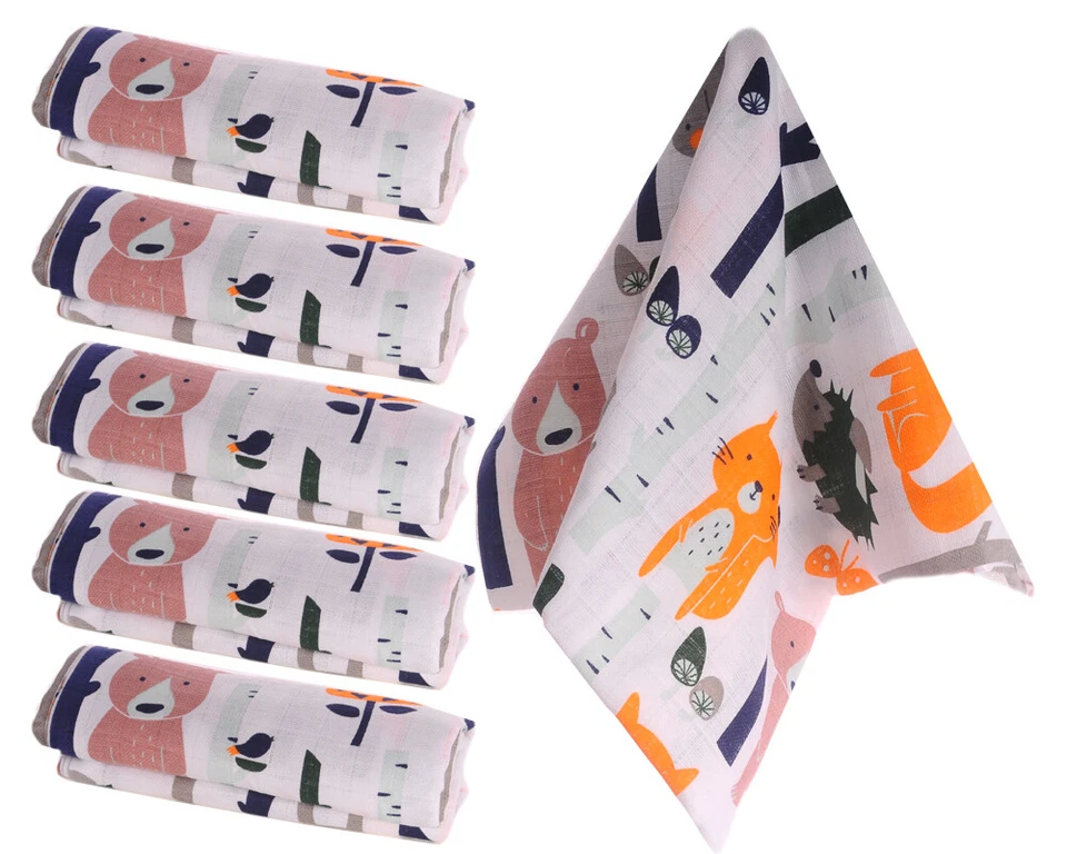 LA BORTINI Pañales de gasa tejidos herméticamente paños para escupir paños de gasa para bebé toallitas para bebé juego de 1-20