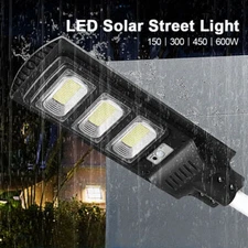 LED Solar Power Outdoor Wall Street Light PIR Motion Sensor Lamp Spotlight 600W