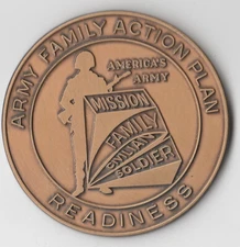 MWR Army Family Action Plan Challenge Coin 2"DIA B10