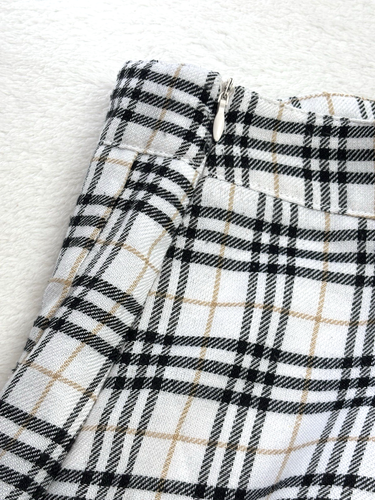 Vintage Palmer Golf Australia Womens Skorts XL White Plaid Cotton Skirt Shorts - Picture 6 of 6