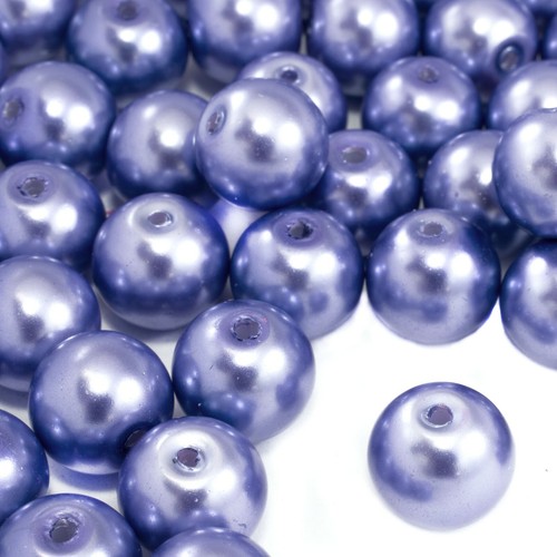 GLASS PEARL / DRAWBENCH BEADS Round Marble Pattern EVERY COLOUR 4mm/6mm/8mm/10mm - Picture 46 of 99