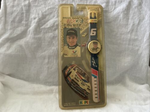 Vintage 1992 Uhr Mark Martin Actionuhr Nascar Race #6 Quarz Digital Versiegelt - Bild 1 von 2