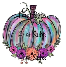Sublimation Print Watercolor Pumpkin Ready To Press Heat Transfer