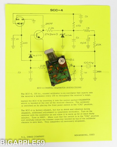 Drake SPR-4 Radio Receiver SCC-4 Crystal Calibrator - Zdjęcie 2 z 4