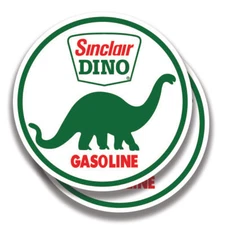 SINCLAIR DINO GASOLINE DECAL Vintage Style 2 Stickers Bogo Car Window Bumper
