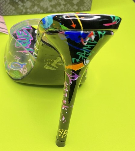NEW Cape Robbin Melrose Graffiti Stiletto High Heels Size 6M Women’s - Picture 5 of 12