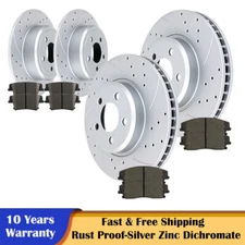 Fit RWD Charger Challenger Chrylser 300 Front Rear Rotors and Brake Pads Brakes