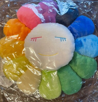 Takashi Murakami Rainbow WhiteYellow Flower Cushion Pillow plush