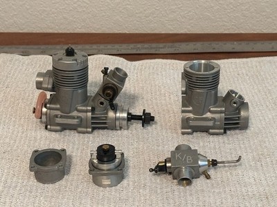 Vintage K&B 7.5cc Engine w/ Perry Pump with an assortment of extra parts