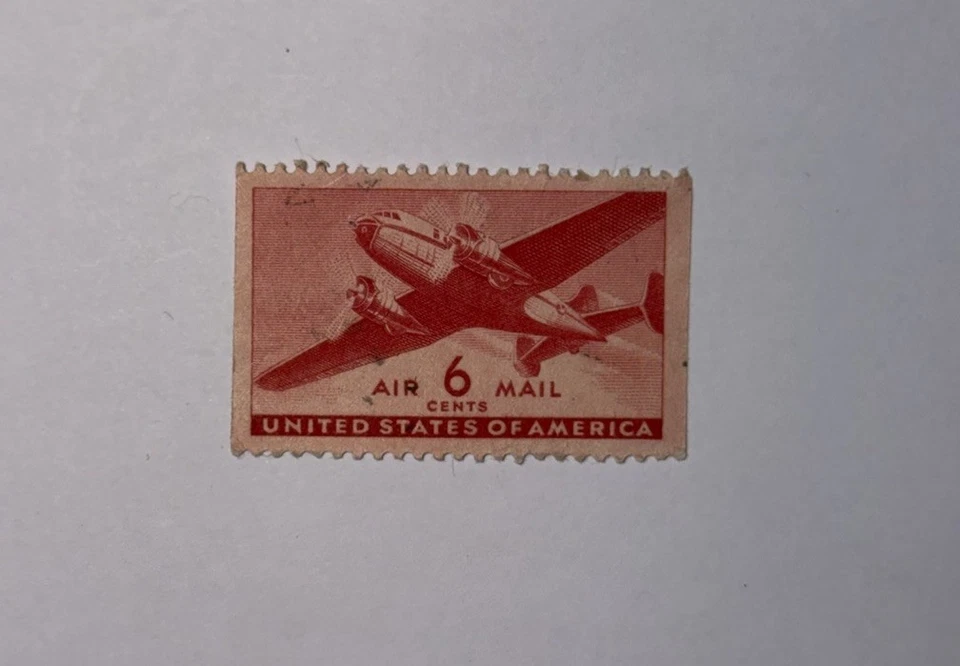Rare USA 6¢ Air Mail Stamp Douglas DC-4 Aircraft Vintage United States MNH - Bild 4 von 4