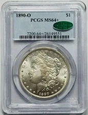 1890 O Morgan Silver Dollar PCGS MS-64+ Plus CAC