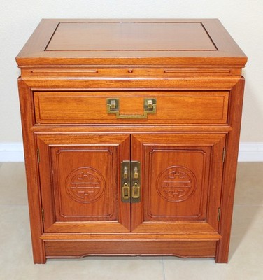 希少 ビンテージトレイ rosewood Vintage George Zee Solid Rosewood End Table - Made in Hong Kong | eBay
