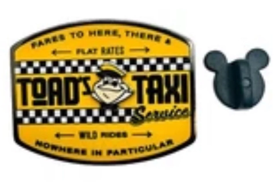 Prendedor Disneyland 2016 Mr Toad's Wild Ride Toad servicio de taxi auténtico a cuadros Foto 2 de 3