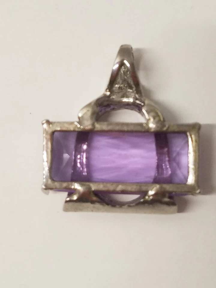 Juego de aretes y anillos colgantes púrpura joyería Premier Designs plata de ley 3704 Foto 3 de 4