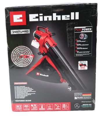 EINHELL Professional Akku-Laubsauger VENTURRO 36/240,36Volt (2x18V) Fangsack 45l