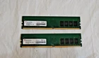 ADATA DDR4 SDRAM 2400MHz 8 GB (2x8GB) DIMM RAM AD4U240038G17 (Lot of 2)