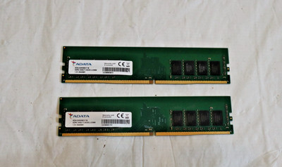 ADATA DDR4 SDRAM 2400MHz 16GB (2x8GB) DIMM RAM AD4U240038G17 (Lot of 2)