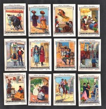 Life In Spain Kohler 1920 Stamp Card Set Flamenco Dance Bullfight Fashion Espagn