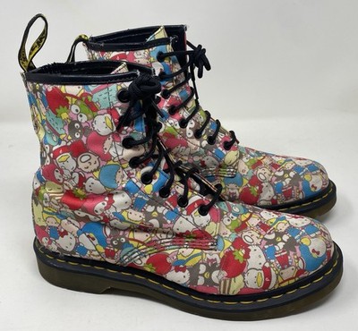 Dr. Martens Hello Kitty Boots Ladies 9 Sanrio Limited Edition 50th Anniversary
