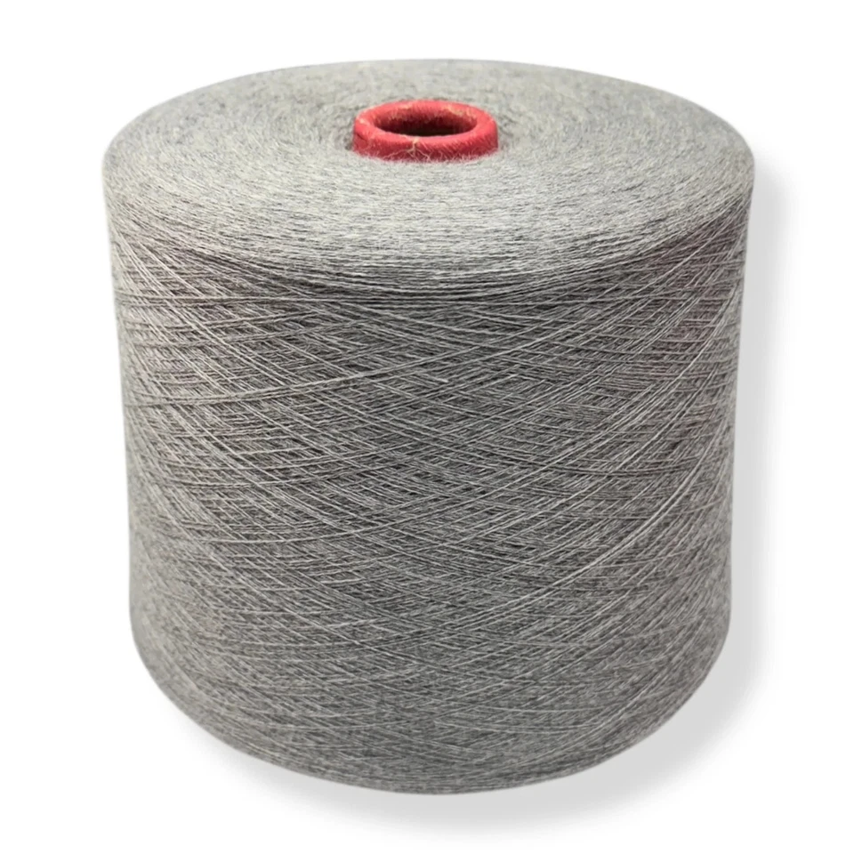 WOLLE HALLE (32,13€/kg) Grau Meliert 1400gr. GOTS reine Schurwolle Merino extrafein