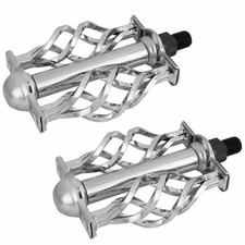 OG Lowrider Bicycle Twisted Pedals With Cage 9/16" or 1/2" Chrome Lowrider Bike