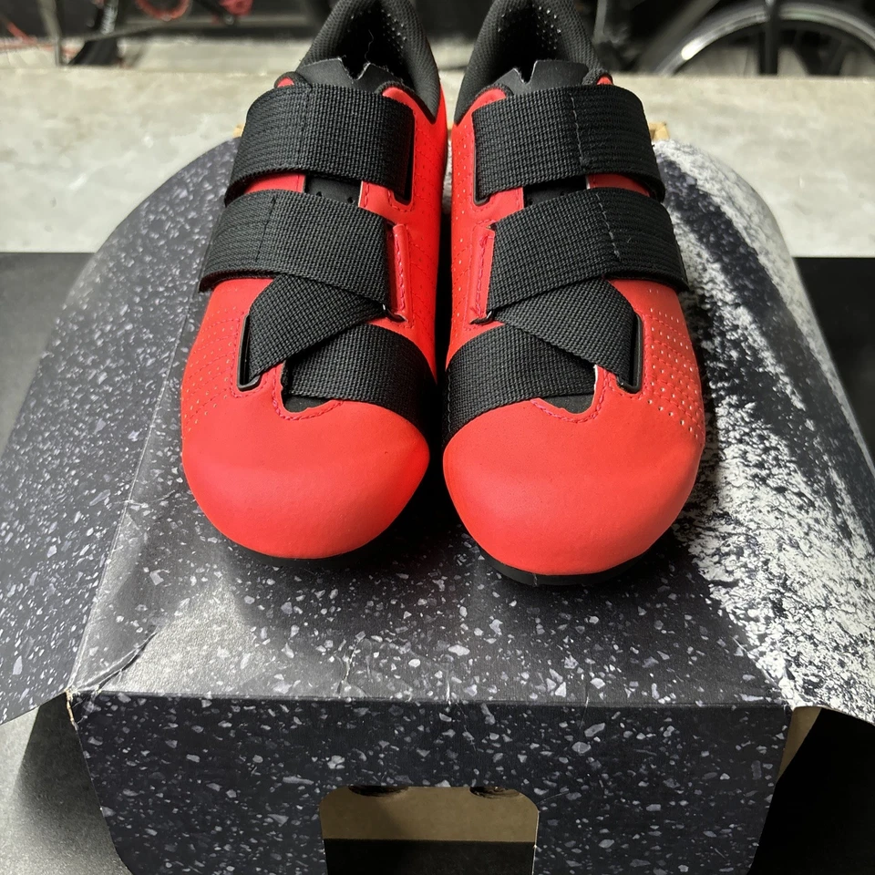 Zapatos de ciclismo de carretera Fizik Tempo Powerstrap R5, talla: EU 37, coral/negro Foto 4 de 4