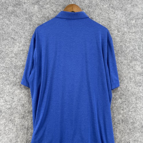 Peter Millar Polo Shirt Mens XL Blue Striped Summer Comfort Golf Performance - Picture 9 of 12