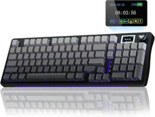 AULA S98 Pro Wireless Mechanical Keyboard with Screen & Knob,2.4GHz/USB-C/BT5.0 