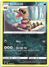 Krokorok Vivid Voltage 108/185 Uncommon Pokemon Near Mint Pokemon Card