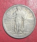 1917 Type I US Standing Liberty SILVER Quarter! "Philadelphia" Mint! FINE! Coin!