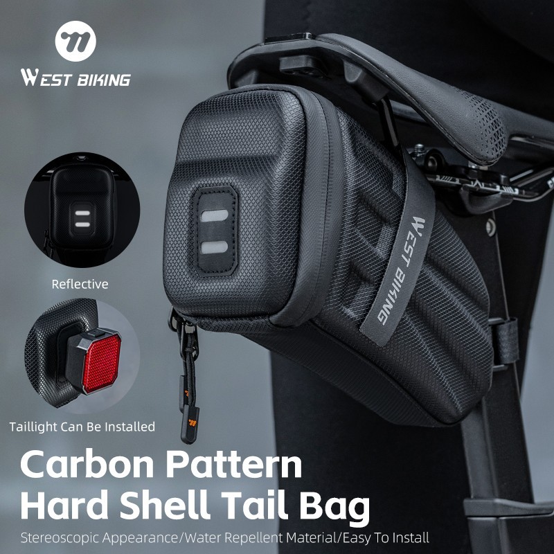 WEST BIKING MTB Road Bike Saddle Bag Waterproof Hard Shell B