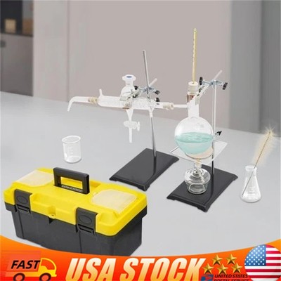 Essential Oil Steam Distillation Kit Apparatus Lab Glassware Distillation Kit
