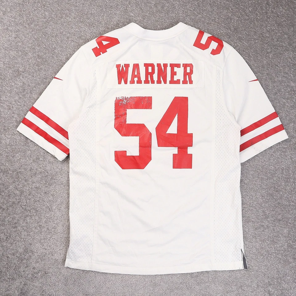 Camiseta Nike NFL San Francisco 49ers Fred Warner #54 blanca mediana manga corta Foto 2 de 4