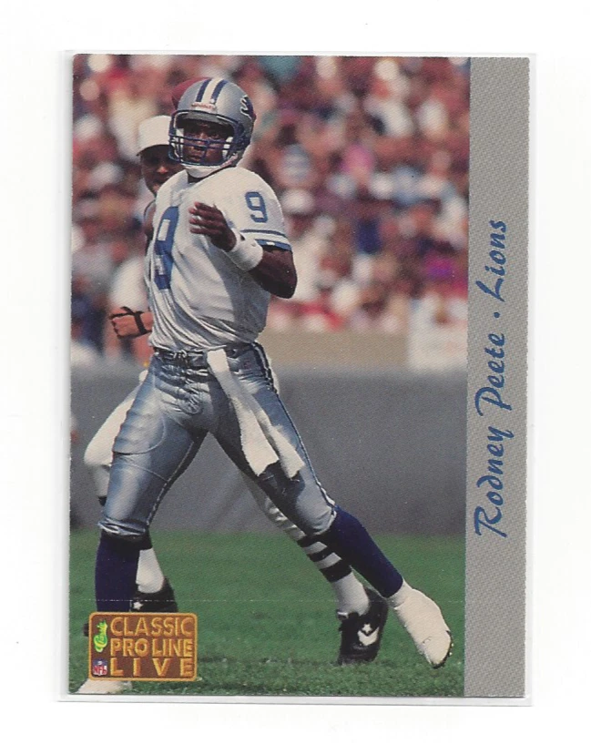 Rodney Peete 1993 Pro Line Live #79 Detroit Lions NFL QB Football Card RAW