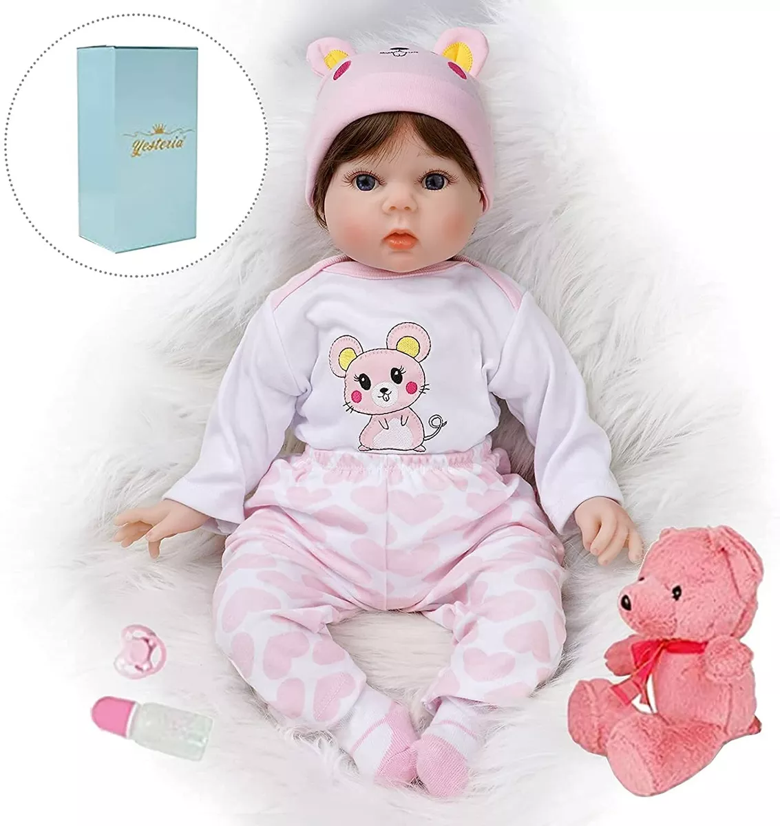 Yesteria Lifelike Reborn Baby Doll 22 Inches With Birth Certificate