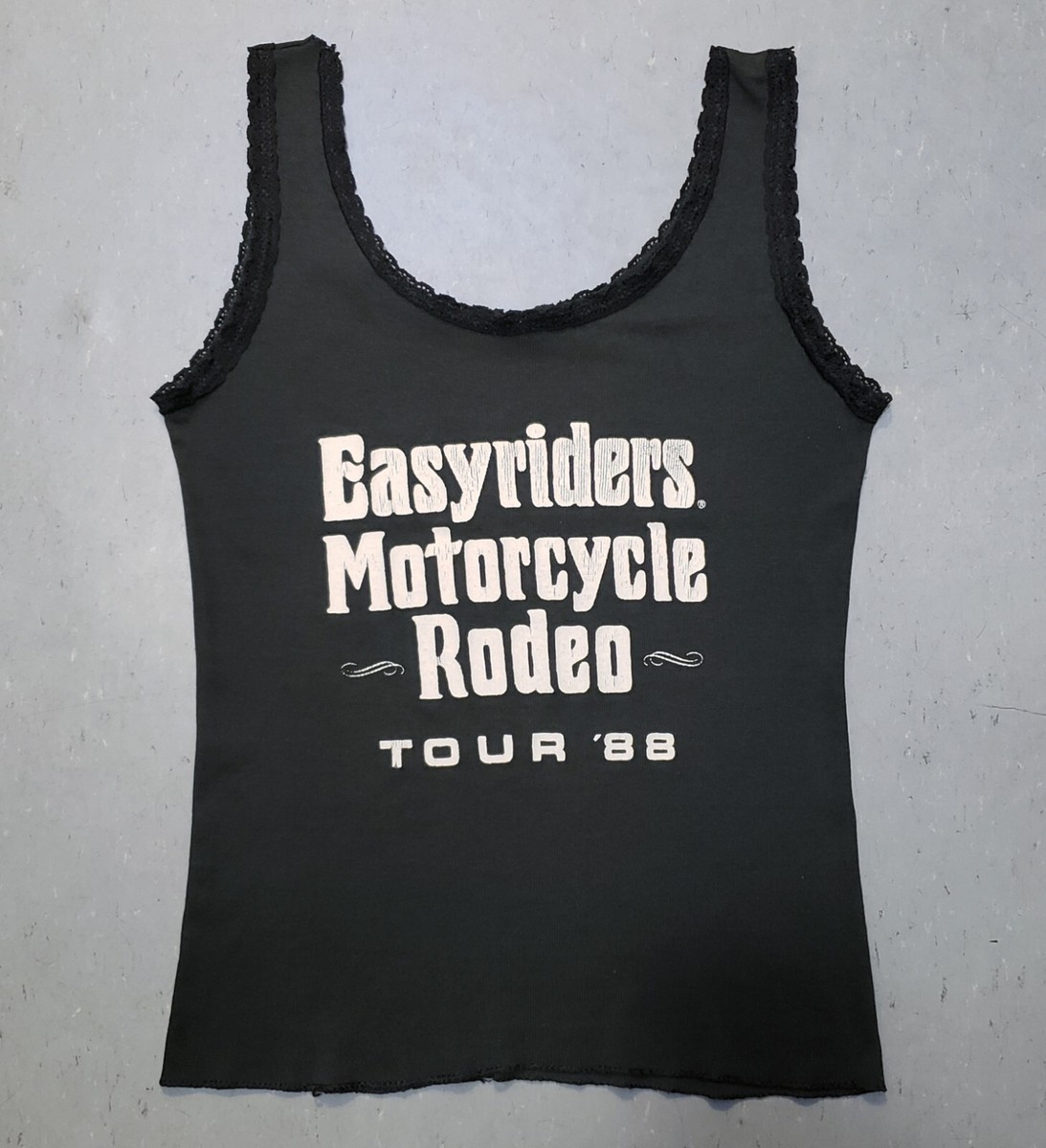 Vtg 80s 3D EMBLEM EASYRIDERS Tanktop 1988 Womans T-Shirt Harley