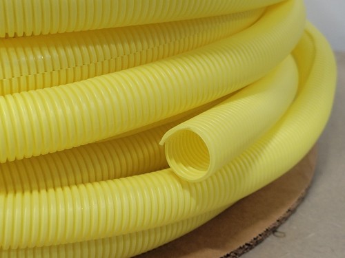 PANDUIT Corrugated Loom Slit Wall Tubing Yellow CLT100F-C4, 0.91" x 100ft - Picture 2 of 5