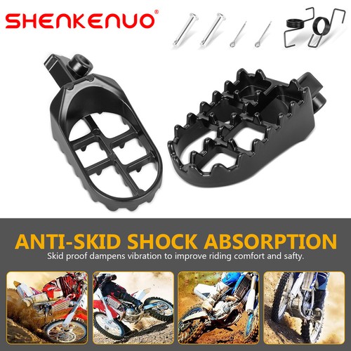 Foot Pegs Rests Pedals For CR125/250 CRF250R/X/RX KX250/250F KX450 Dirt Bike - 第 1/11 張圖片