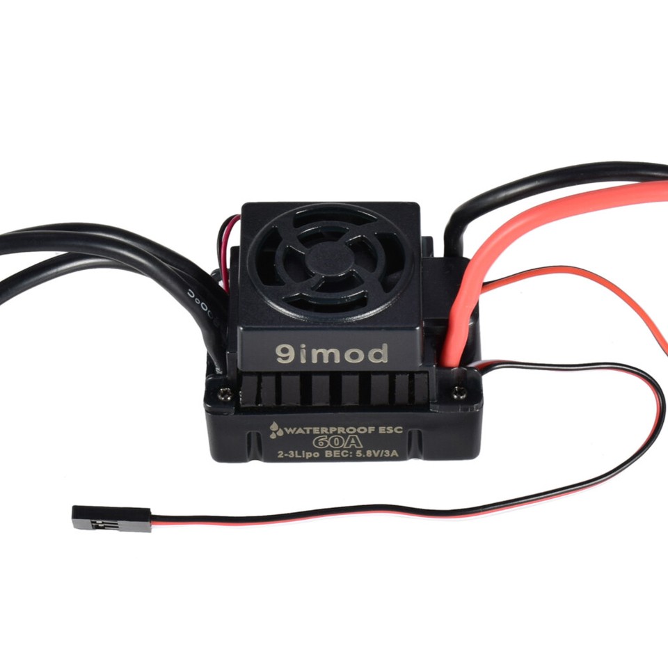 Moteur Brushless F540-V2 4370KV + ESC 60A Pour Voiture RC 1/10 - Sans Capteur - Arbre 3.175mm
