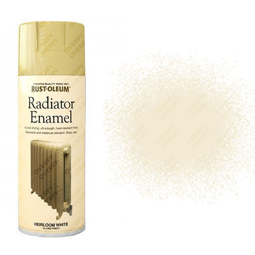 RustOleum Gloss Finish Radiator Enamel Heirloom White Colour Spray