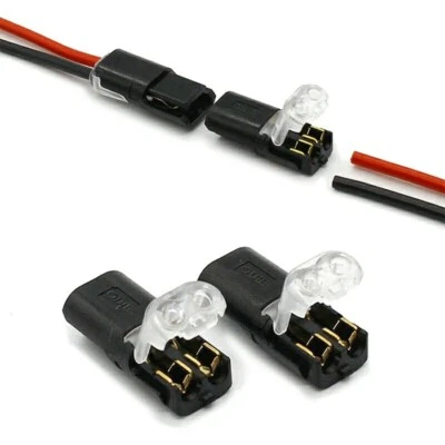 12V 2Pin Connector Plug clip Terminal motorcycle indicator wiringx10 - Image 1 of 4
