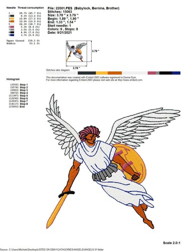 92 ANGELS Embroidery Machine Designs Patterns PES JEF HUS DST EXP VP3 USB DRIVE - Picture 12 of 12