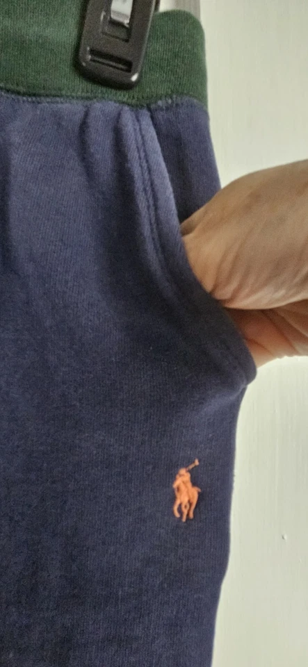 Polo Ralph Lauren Colorblock Polar Jogger Pantalones Niños Talla L Algodón Doble Punto Foto 4 de 4